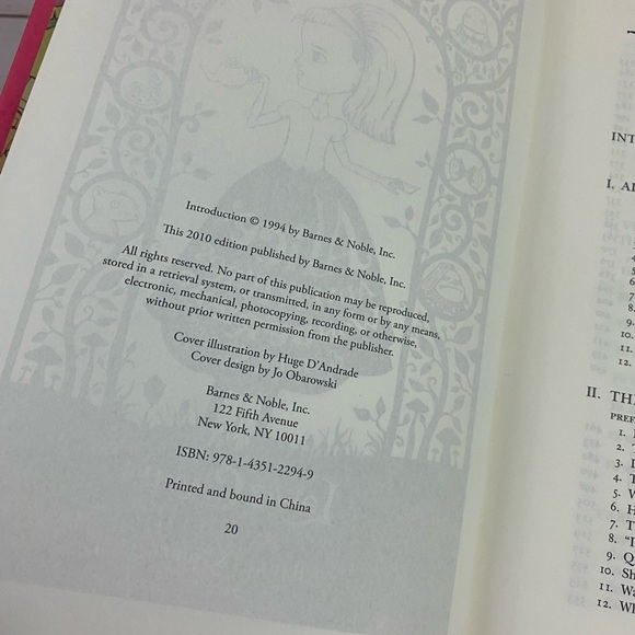 Alice's Adventures in Wonderland and Other Stories Barnes & Noble Unread - Picture 9 of 12